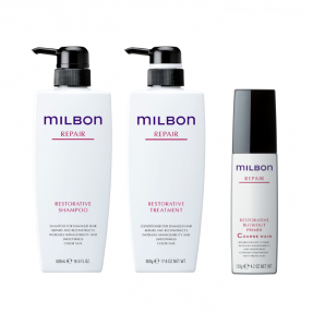 MILBON洗護500ml+免沖洗護髮組-台中護髮推薦