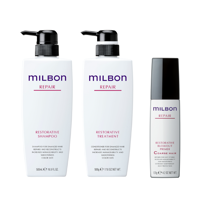 MILBON洗護500ml+免沖洗護髮組-台中護髮推薦