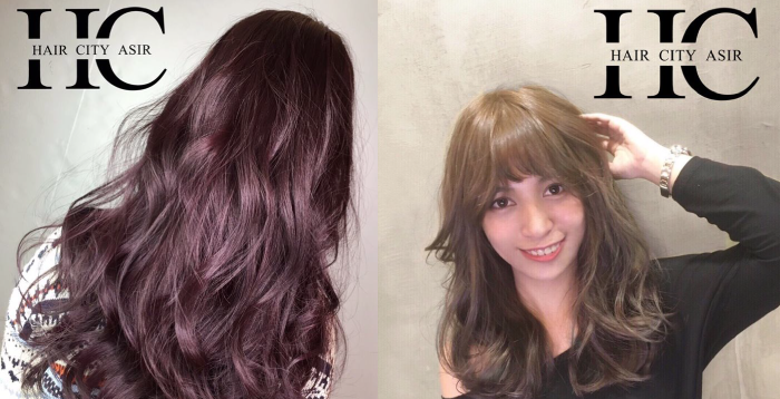 偏黃膚色推薦髮色-莓果棕、霧棕色─台中染髮推薦HairCity