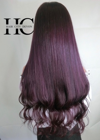 接髮造型前後比照圖 特殊色接髮-台中接髮推薦